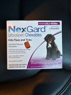 Nexgard for Dogs 24.1-60 lbs - 6 month supply flea and tick prevention